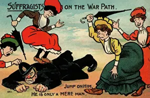 Suffragette Drucke: Frauenrechtlerinnen Frauenrechtler auf dem Kriegspfad
