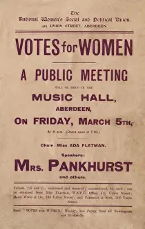 Suffragetten-Versammlung für das Frauenwahlrecht