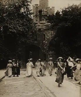 Suffragette Drucke: Bürgerrechtskämpferinnen aus der Haft entlassen wurden