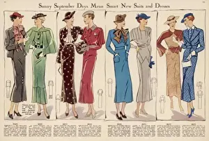 1930s Fashion Drucke: Suits & Dresses 1935