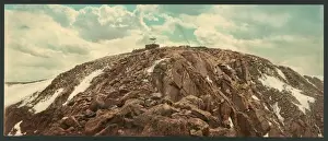 Photochrom Prints For Sale Drucke: The summit of Pikes Peak