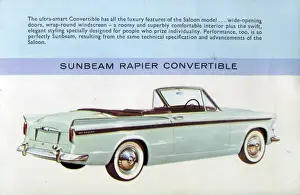 Vintage Car Advertisement Drucke: A Sunbeam Rapier Convertible