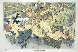 Vintage Cartoon Art Drucke: Sunday, the day of rest