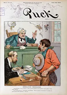 Puck Magazine Illustrations Drucke: Superlative provocation