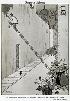Historical Street Scene Drucke: Superstitions