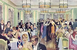Vintage London Restaurants Drucke: Supper at Kettners