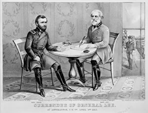 Übergabe des Generals Lees in Appomattox, Ch., VA am 9.April
