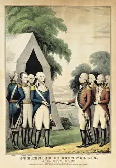Benjamin Lincoln Portrait Drucke: Surrender of Lord Cornwallis