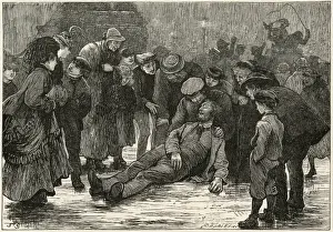 Temperance Movement History Drucke: Surrounded Drunk, 1873