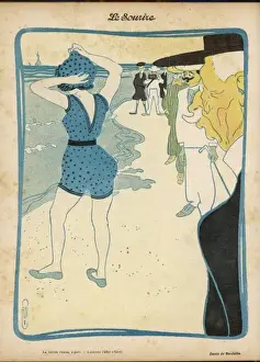 Retro Swimwear Designs Drucke: Swimwear 1900