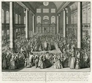Religiös Drucke: Demeterung einer Synagoge/Picart