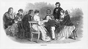 Spiritualism History Drucke: Table Moving Seance
