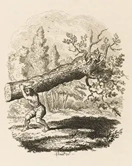 Classic Fairy Tale Illustrations Drucke: Tailor and Giant - 2