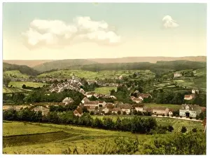 Nostalgic Coloured Photographs Drucke: Tambach, Thuringia, Germany