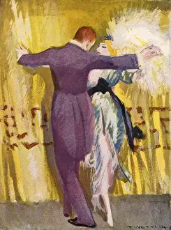 Elegant Couple Dancing Drucke: Tango (Finetti) 1914