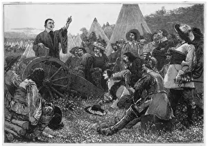English Clergyman Drucke: Taylor Preaching / C. 1645