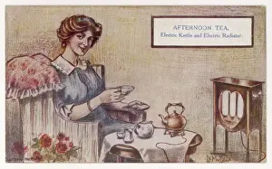 Retro Kitchen Appliances Drucke: Tea in Electric Home