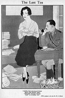 WWI Artwork Drucke: The Last Tea by Higgins