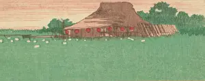 Antique Japanese Prints Online Drucke: Tea house