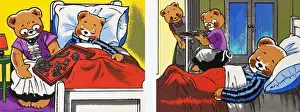 Teddy Bear Illustration Drucke: Teddy asleep