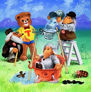 Teddy Bear Illustration Drucke: Teddy Bear (with hidden objects)