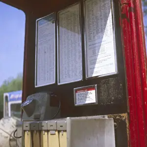 Innenraum des Telefonschrankes