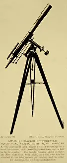 Historical Astronomy Equipment Drucke: Telescope on a Tripiod