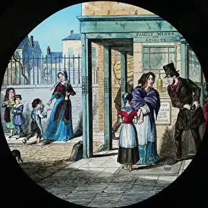 Lantern Slide History Drucke: Temperance Tale - The Bottle part 3