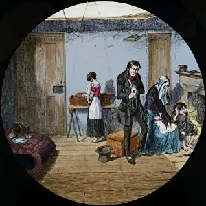 Lantern Slide History Drucke: Temperance Tale - The Bottle part 4