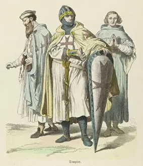 Historical Artwork For Sale Drucke: Templars (Munchener)