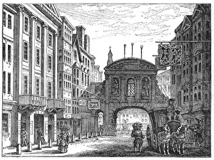 Temple Bar London Drucke: Temple Bar & Devil Tavern