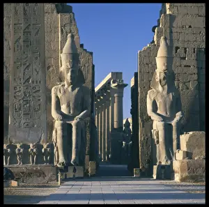 Rameses II Statue Drucke: Temple of Luxor