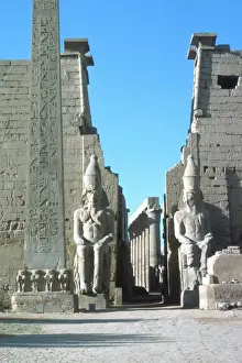 Rameses II Statue Drucke: Temple of Luxor / Egypt