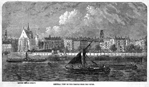 Thames River Views UK Drucke: Temple from Thames