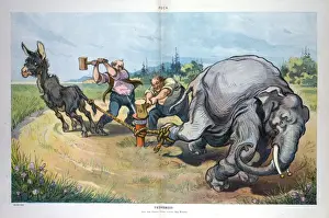 William Jennings Bryan Cartoon Drucke: Tethered