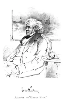 Victorian Era Authors Drucke: Thackeray (Maclise)