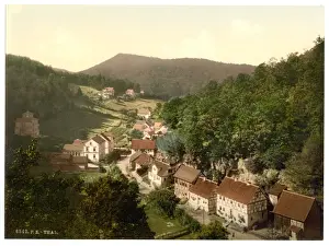 Picturesque German Landscapes Drucke: Thal, from Aussichtstemple, Thuringia, Germany