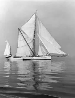 Fluss Drucke: Thames-Flotte Sara