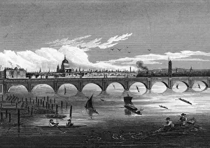 Thames River London Drucke: Thames at Charing X