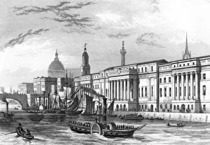 London Waterfront Scenes Drucke: Thames at Custom House