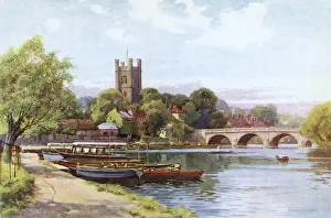 Historic Oxfordshire Landmarks Drucke: Thames / Henley C1910