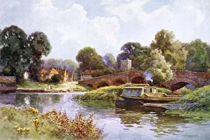 English Countryside Scenes 1910s Drucke: Thames / Sonning C1910