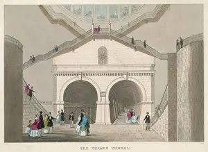 London Underground History Drucke: Thames Tunnel entrance