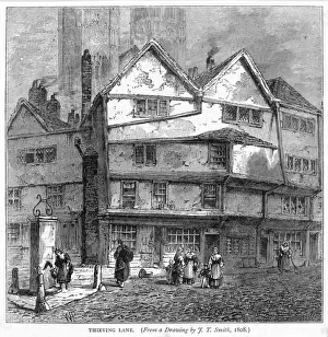 Historical Landmarks In England Drucke: Thieving Lane