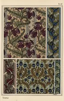 Eugene Grasset Drucke: Rittersporn im Art Nouveau Muster