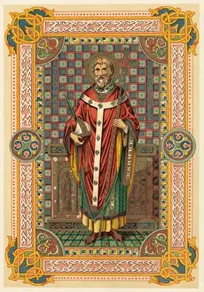 Drucke von THOMAS A BECKET englischer Geistlicher Erzbischof von Canterbury 1162 Die Kathedrale Von Canterbury, Die Abtei St. Augustinus Und Die Kirche St. Martin. Drucke: Thomas von Becket