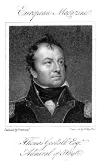 Drucke von Thomas Goodall Admiralschiffer, Admiral im Dienst bei der Royal Navy; diente auch als Kommandant auf Haitien. Datum: 1767 bis 1832 Haiti Drucke: Thomas Goodall