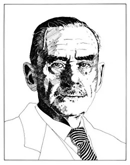 Thomas Mann Portrait Drucke: Thomas Mann / Morgan 2