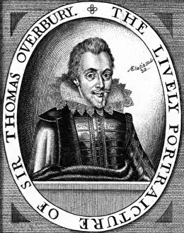 Tudor Era Portraits Drucke: Thomas Overbury (Oval)