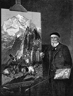 Mountain Landscape Paintings Drucke: Thomas Sidney Cooper 2
